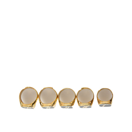 Set de 5 inele Dolce & Gabbana Royal din alamă aurie cu email