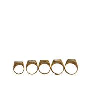 Set de 5 inele Dolce & Gabbana Royal din alamă aurie cu email