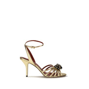 Valentino Garavani Gold Stiletto Heel Sandals