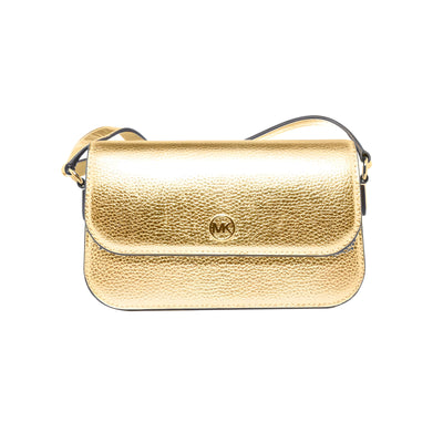 Geantă crossbody Michael Kors din piele aurie