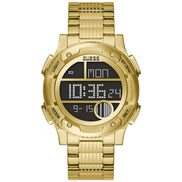 Ceas digital Guess Gold din oțel inoxidabil