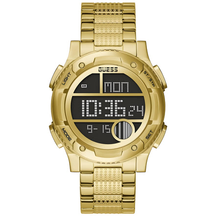 Ceas digital Guess Gold din oțel inoxidabil