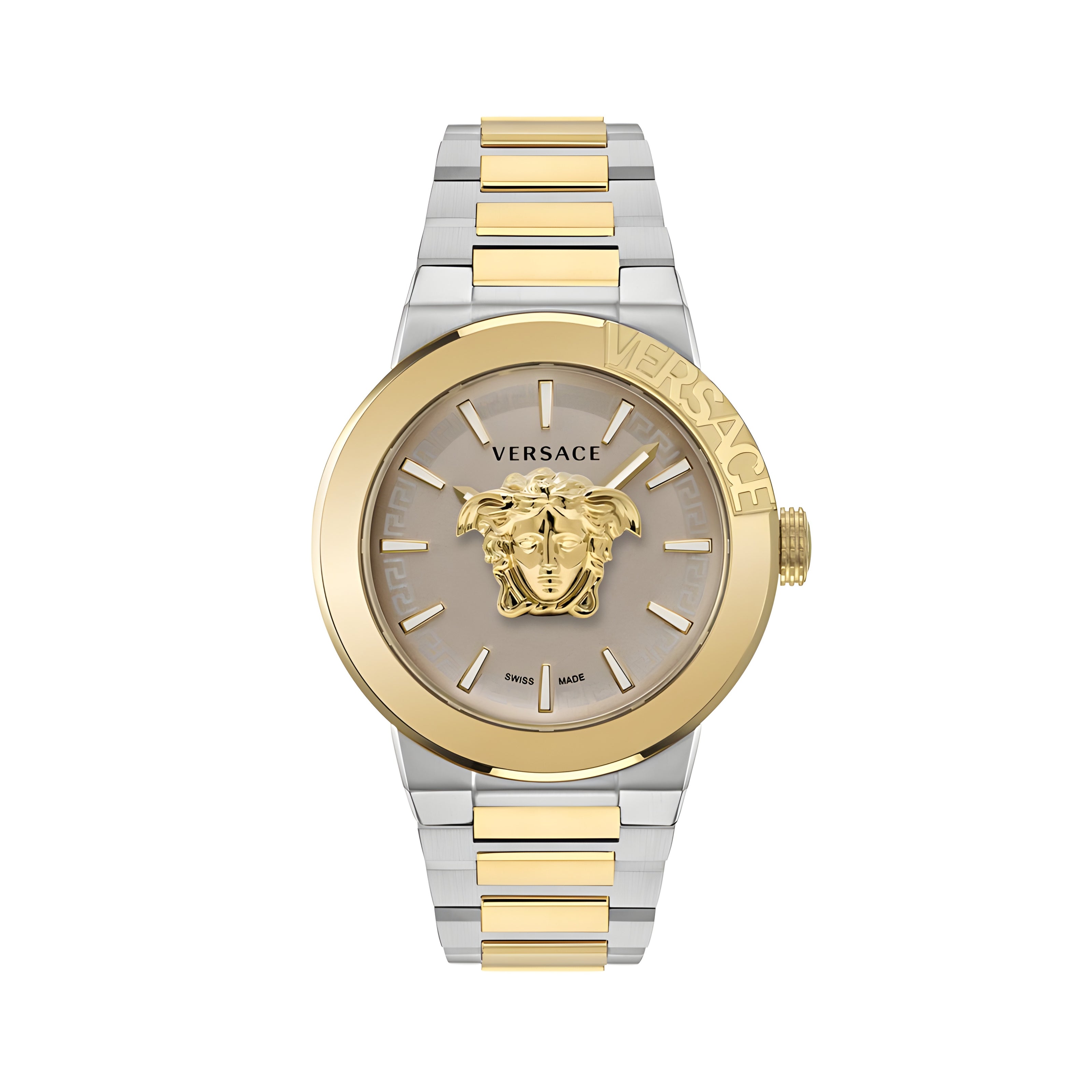 Ceas de gală Versace Gold din oțel inoxidabil