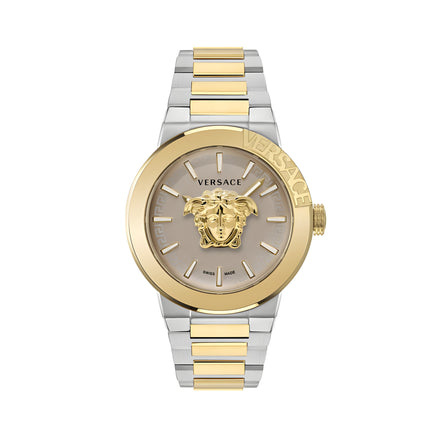 Ceas de gală Versace Gold din oțel inoxidabil