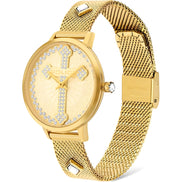Police Gold Stainless Steel Dress Watch