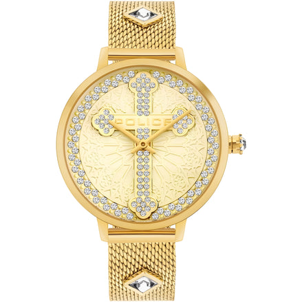 Police Gold Stainless Steel Dress Watch