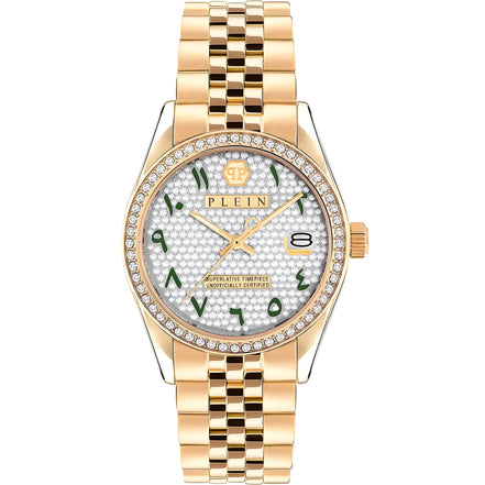 Ceas de damă Philipp Plein Gold, din oțel inoxidabil