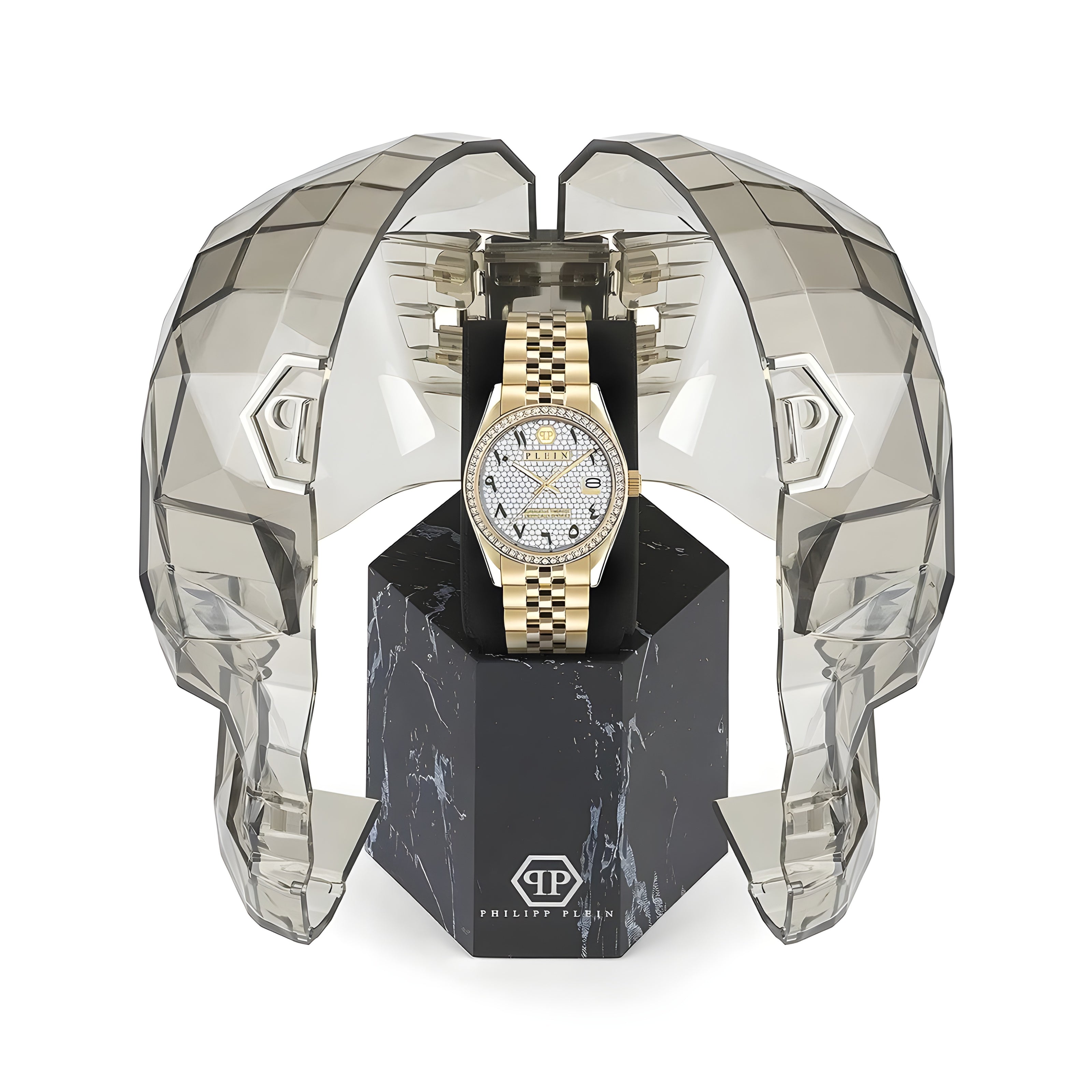 Ceas de damă Philipp Plein Gold, din oțel inoxidabil