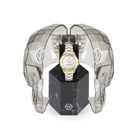 Ceas elegant Philipp Plein din oțel inoxidabil auriu