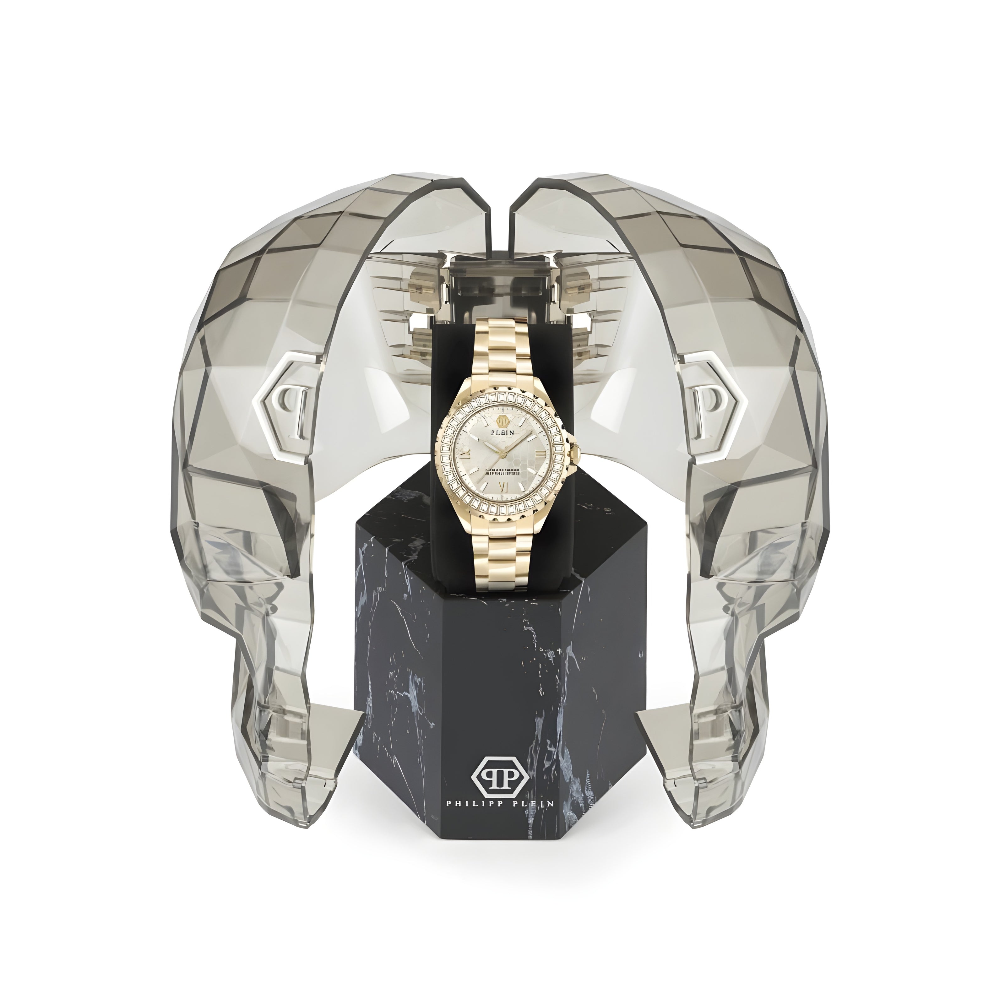 Ceas de damă Philipp Plein din oțel inoxidabil auriu