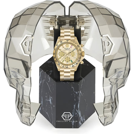 Philipp Plein Gold Stainless Steel Dress Watch