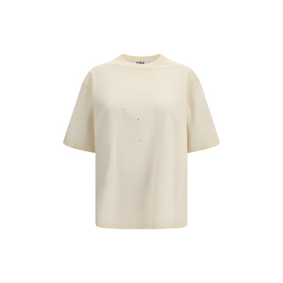 Tricou Golden Goose bej din bumbac