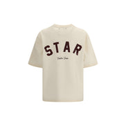 Tricou Golden Goose bej din bumbac