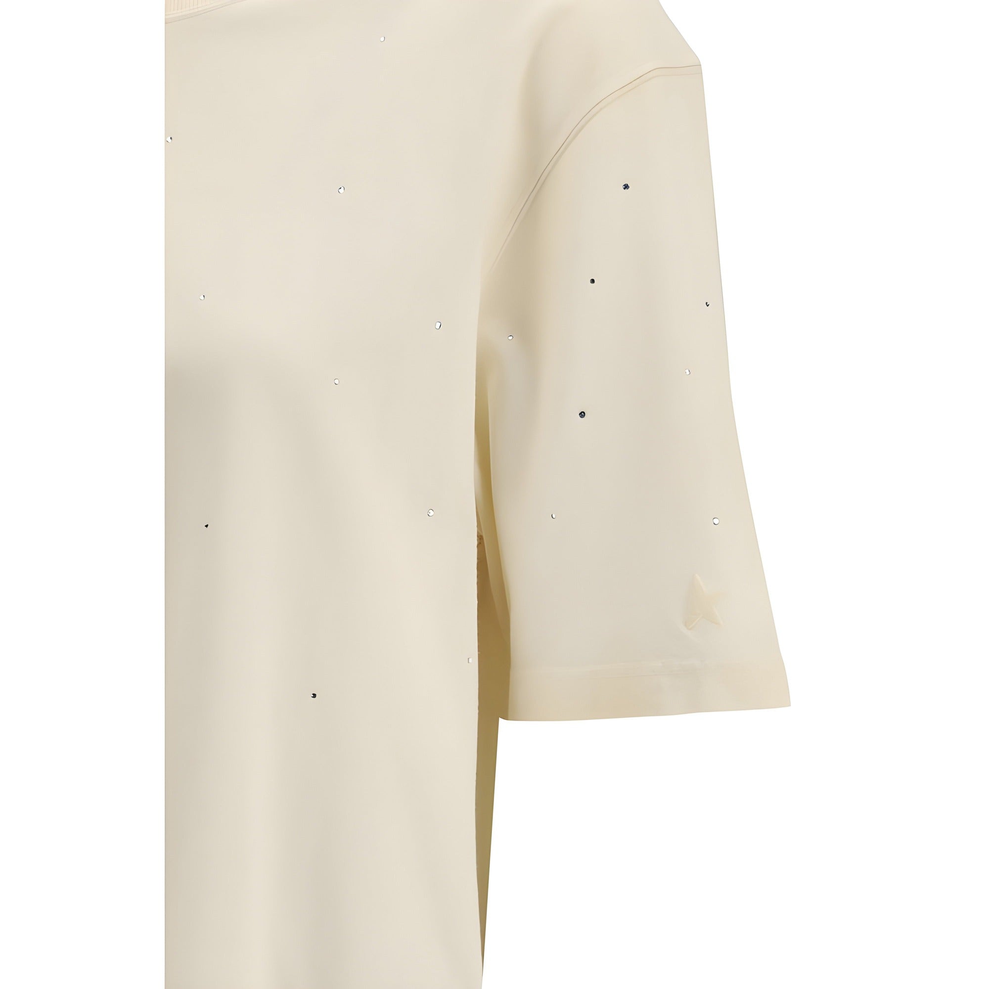 Tricou Golden Goose bej din bumbac