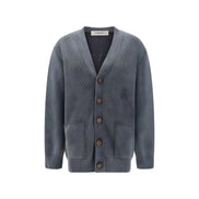 Golden Goose Cardigan Gri din Bumbac