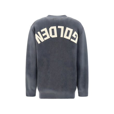 Golden Goose Cardigan Gri din Bumbac