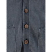 Golden Goose Cardigan Gri din Bumbac