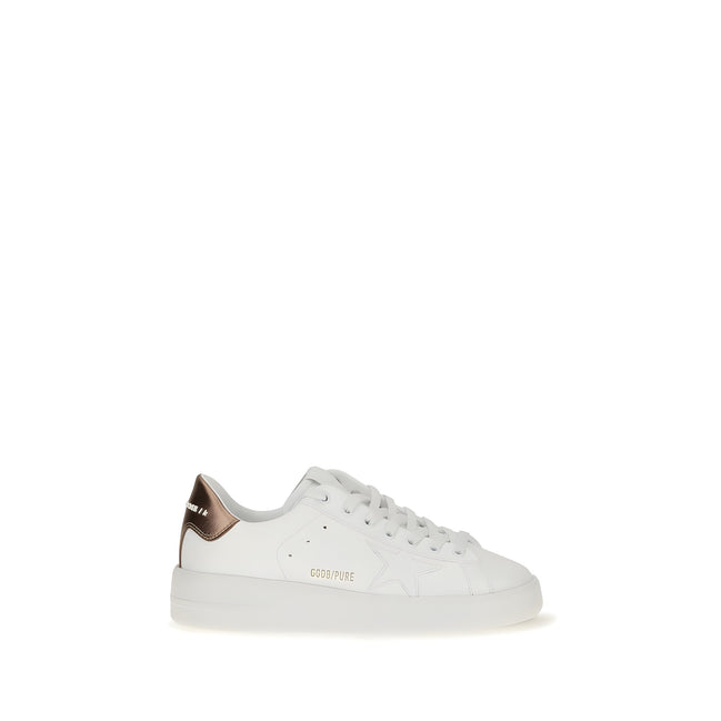 Golden Goose White Calf Leather Low Top Sneakers