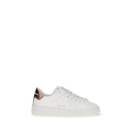 Sneakers low top Golden Goose albi din piele