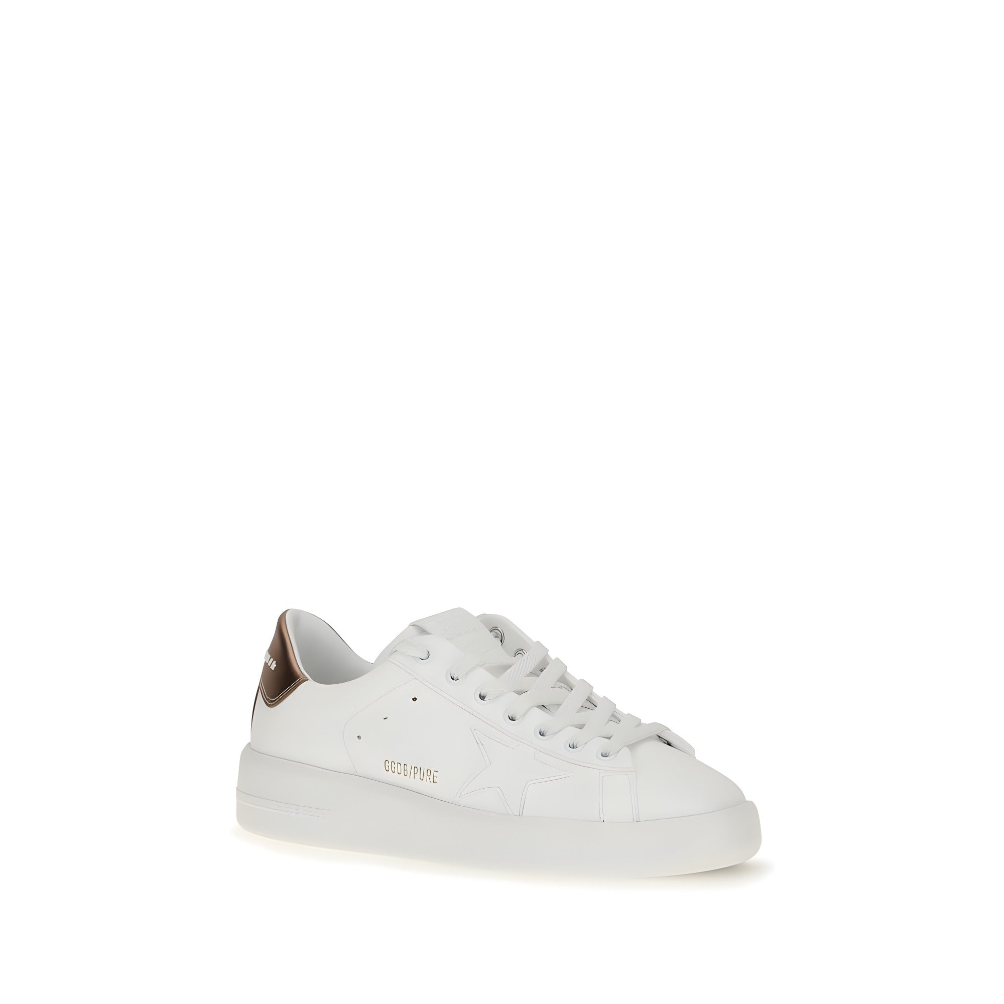 Golden Goose White Calf Leather Low Top Sneakers