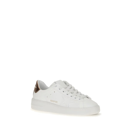 Golden Goose White Calf Leather Low Top Sneakers