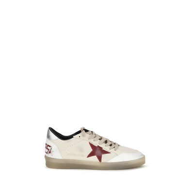 Sneakers low top Golden Goose albi din piele Ball Star