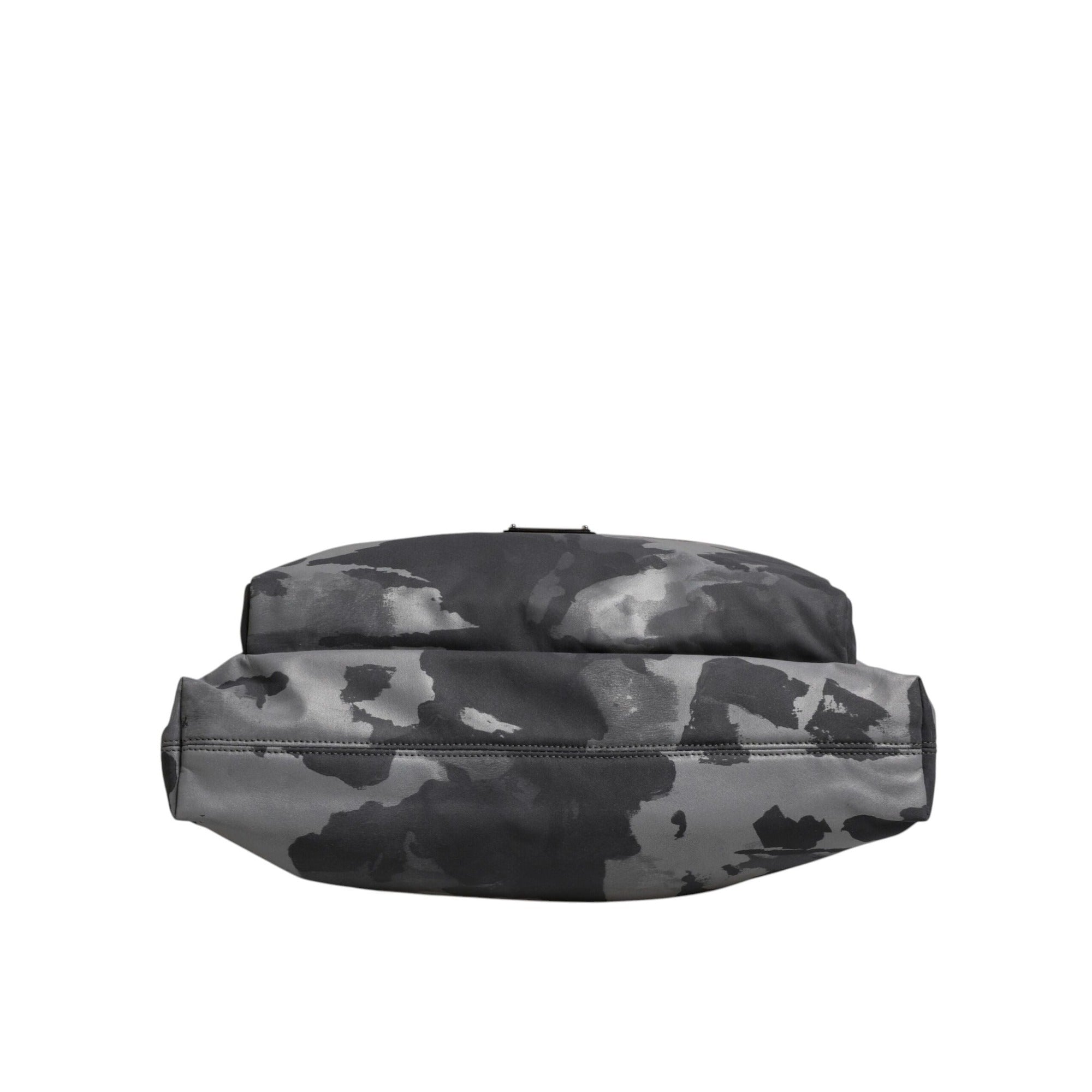 Geantă tote Dolce & Gabbana gri camuflaj din bumbac, cu multiple compartimente