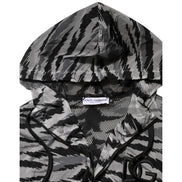 Dolce & Gabbana Grey Camouflage Hooded Sweatshirt