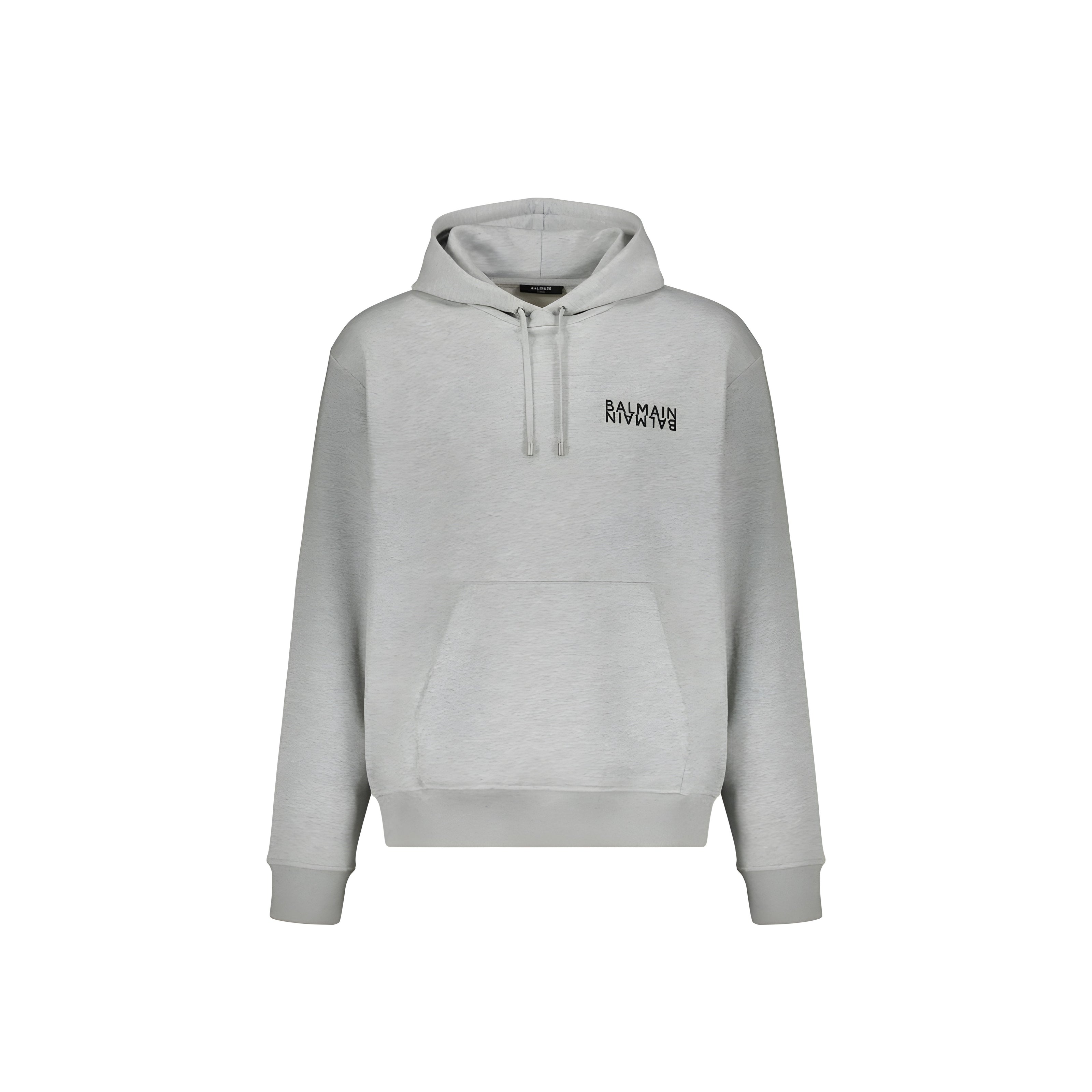 Balmain Grey Cotton Hoodie