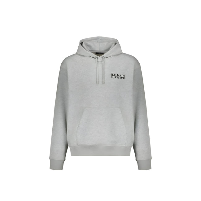 Balmain Grey Cotton Hoodie