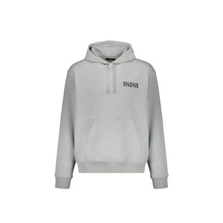 Balmain Grey Cotton Hoodie