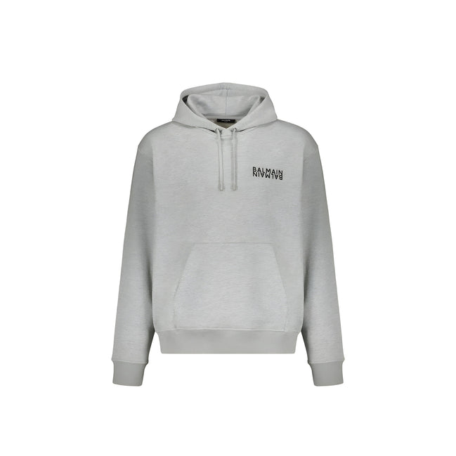 Balmain Grey Cotton Hoodie