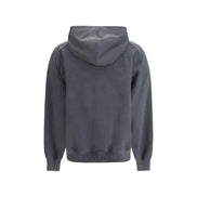Bluză de molton gri Brunello Cucinelli din bumbac