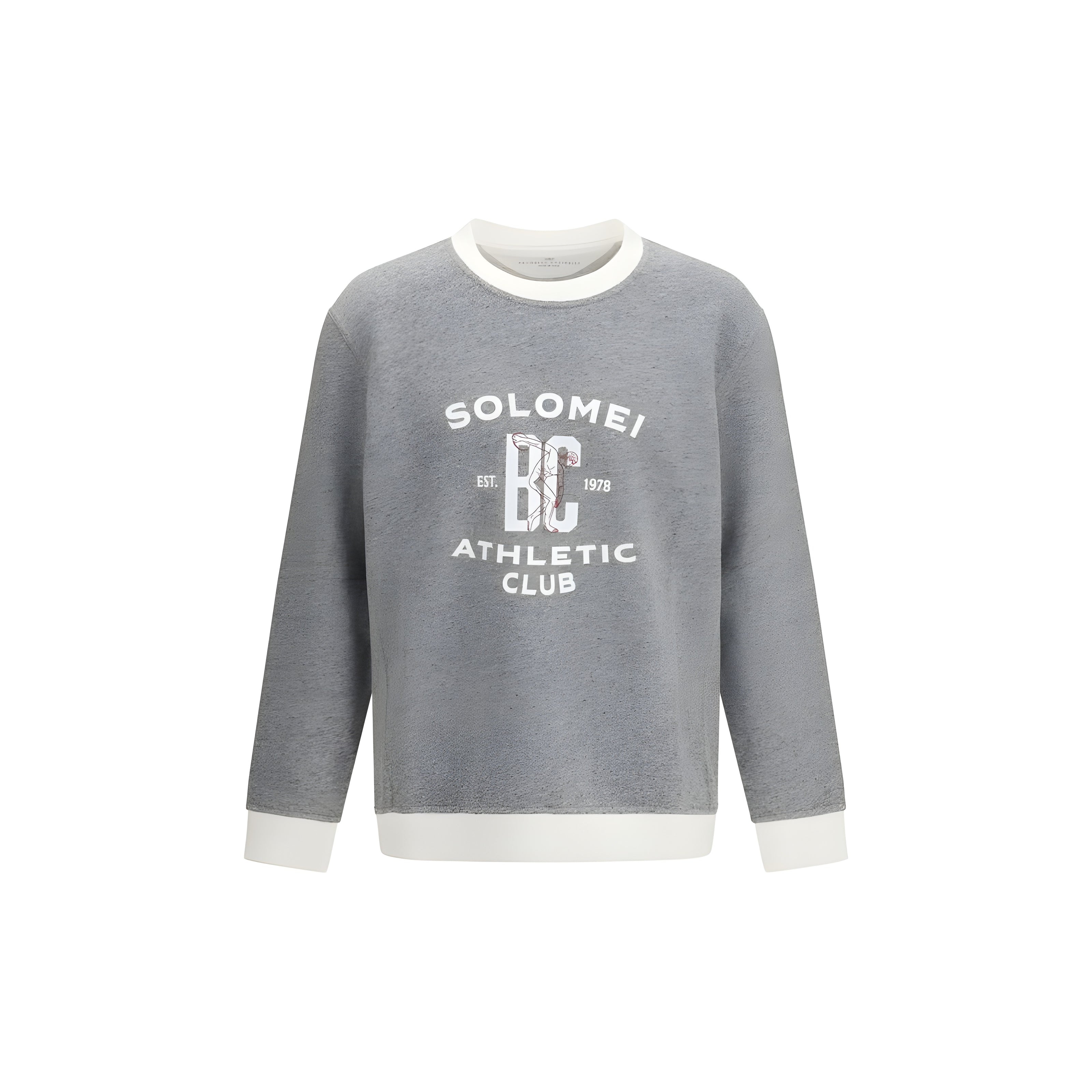 Brunello Cucinelli Grey Cotton Sweatshirt