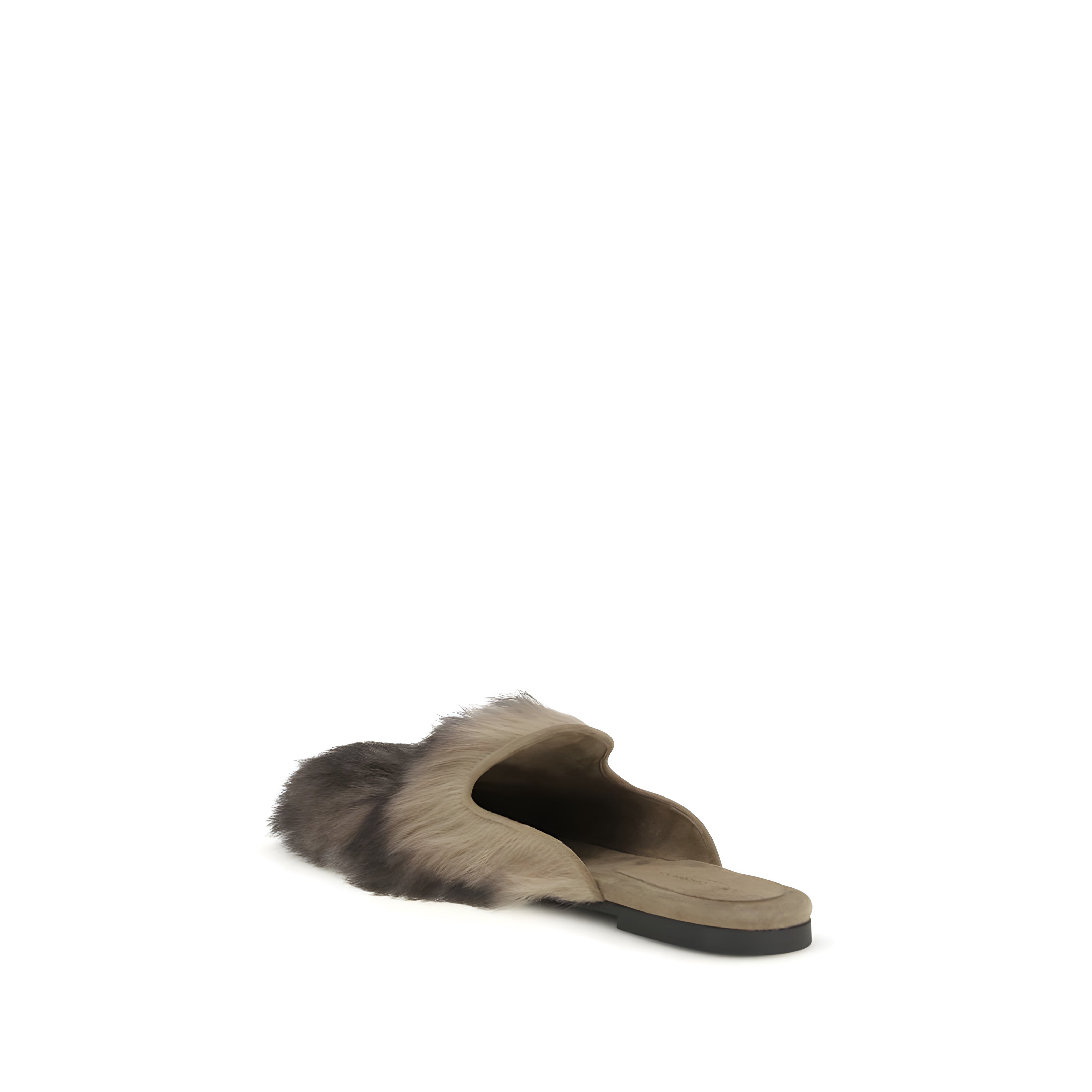 Dolce & Gabbana Gray Leather Mules