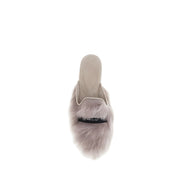 Dolce & Gabbana Gray Leather Mules