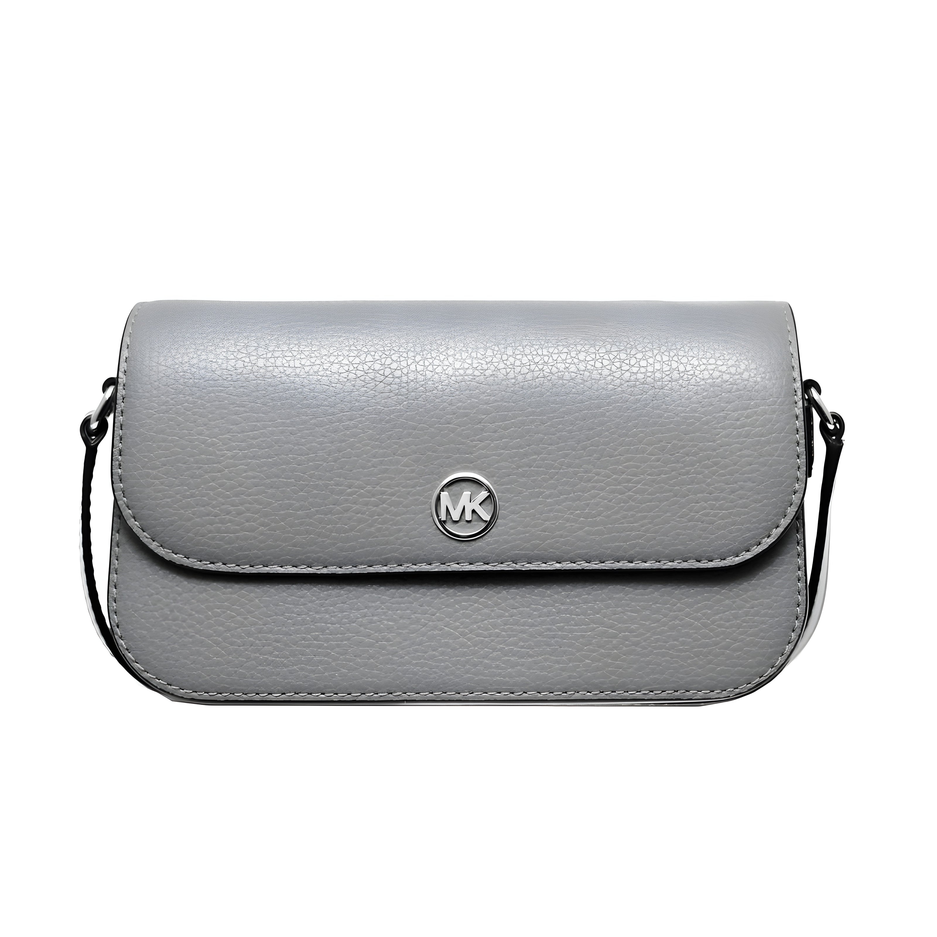 Michael Kors Grey Leather Crossbody Bag