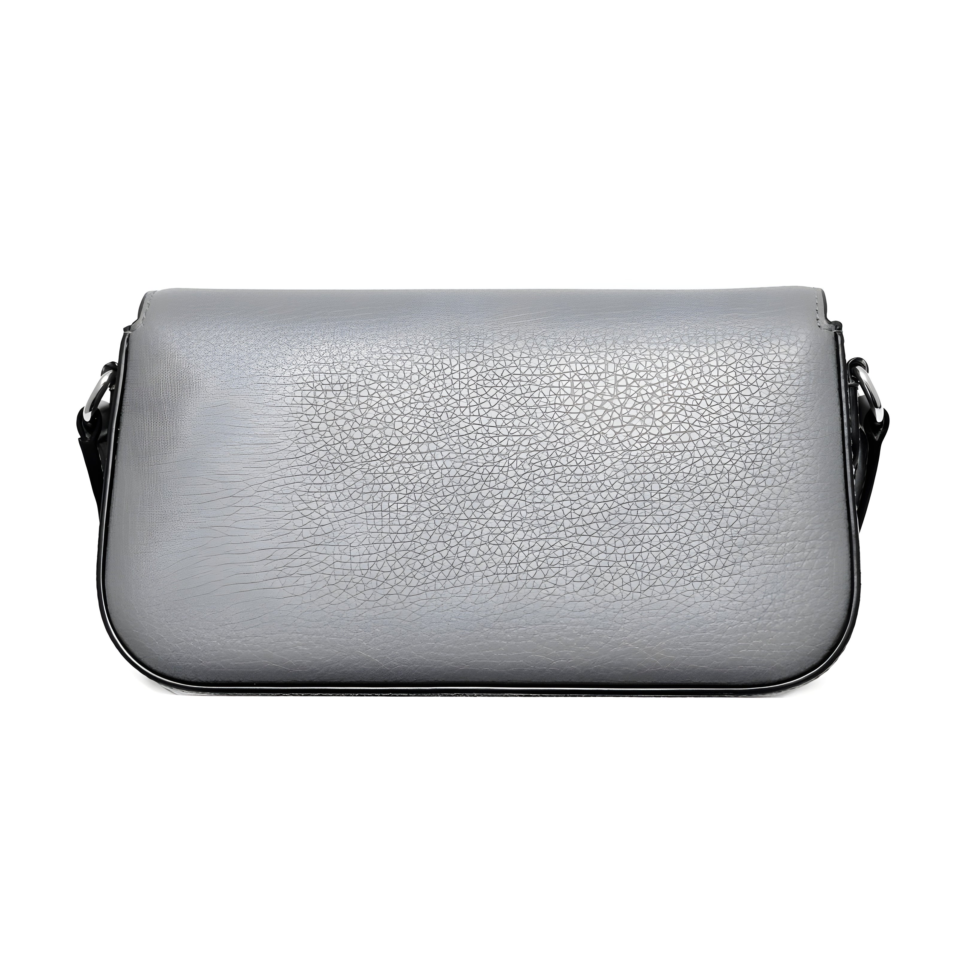 Michael Kors Grey Leather Crossbody Bag