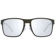 Black square oversized sunglasses with mirrored lenses, luxury designer eyewear