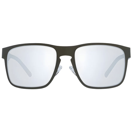 Black square oversized sunglasses with mirrored lenses, luxury designer eyewear