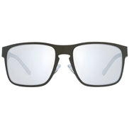Black square oversized sunglasses with mirrored lenses, luxury designer eyewear