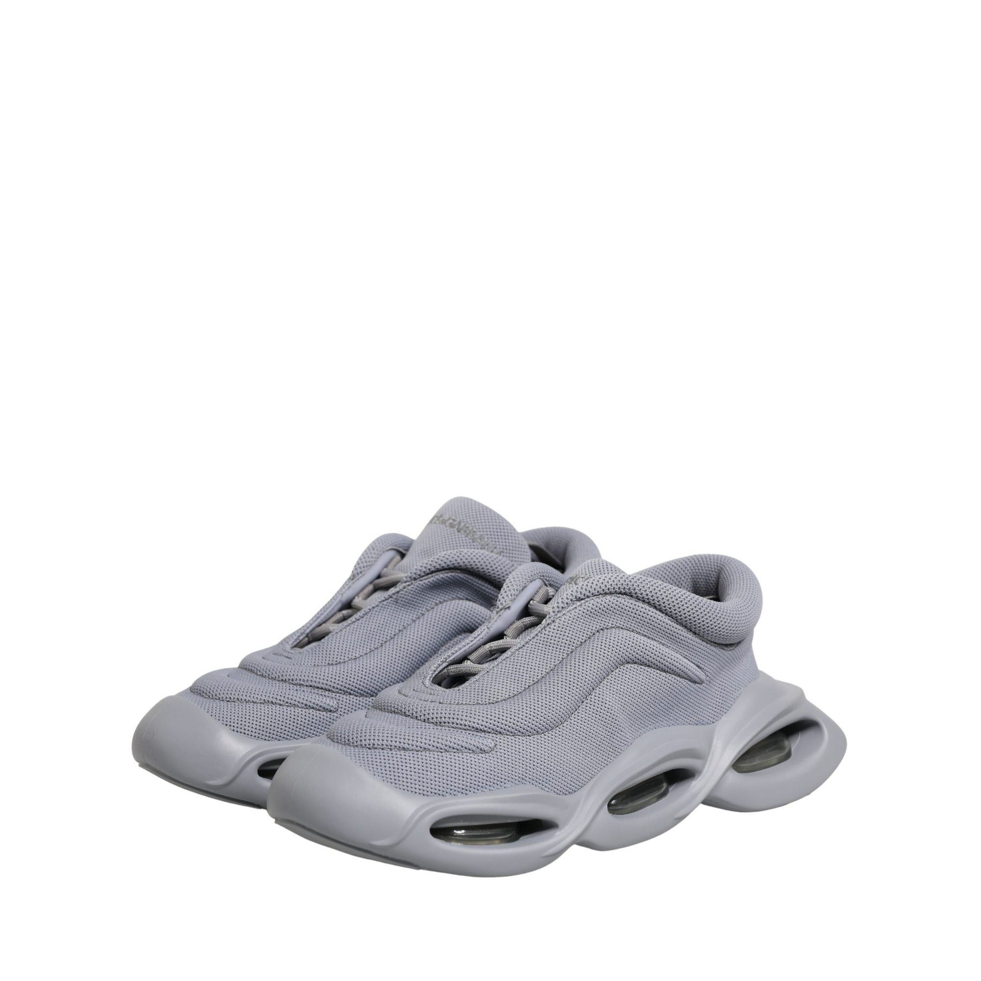Dolce & Gabbana Grey Slip On Wave Low Top Sneakers