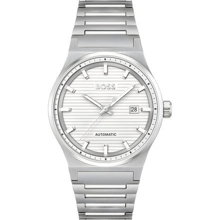 Ceas elegant Hugo Boss, din oțel inoxidabil gri