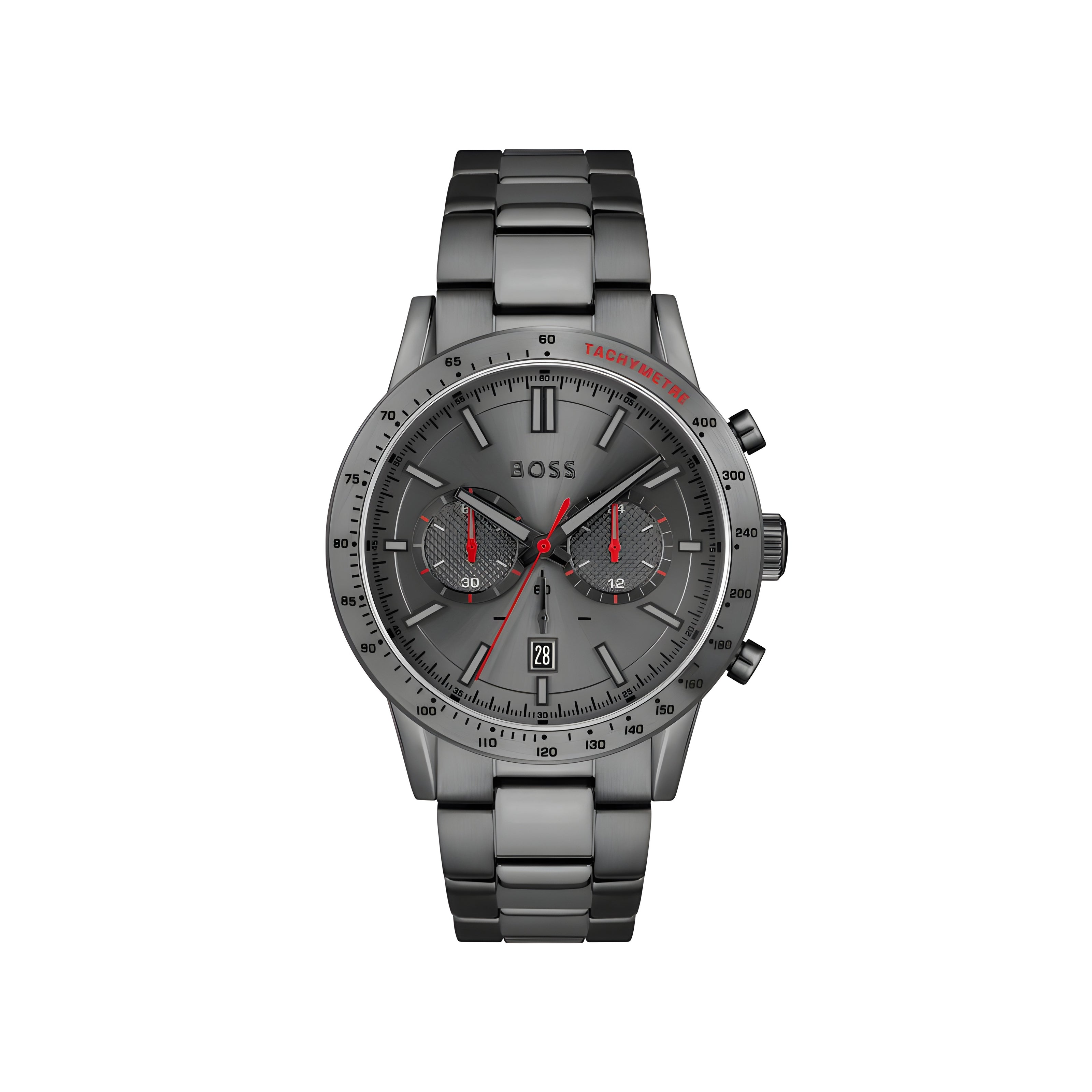 Ceas elegant Hugo Boss gri din oțel inoxidabil