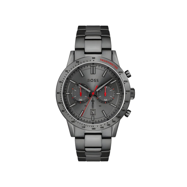 Ceas elegant Hugo Boss gri din oțel inoxidabil