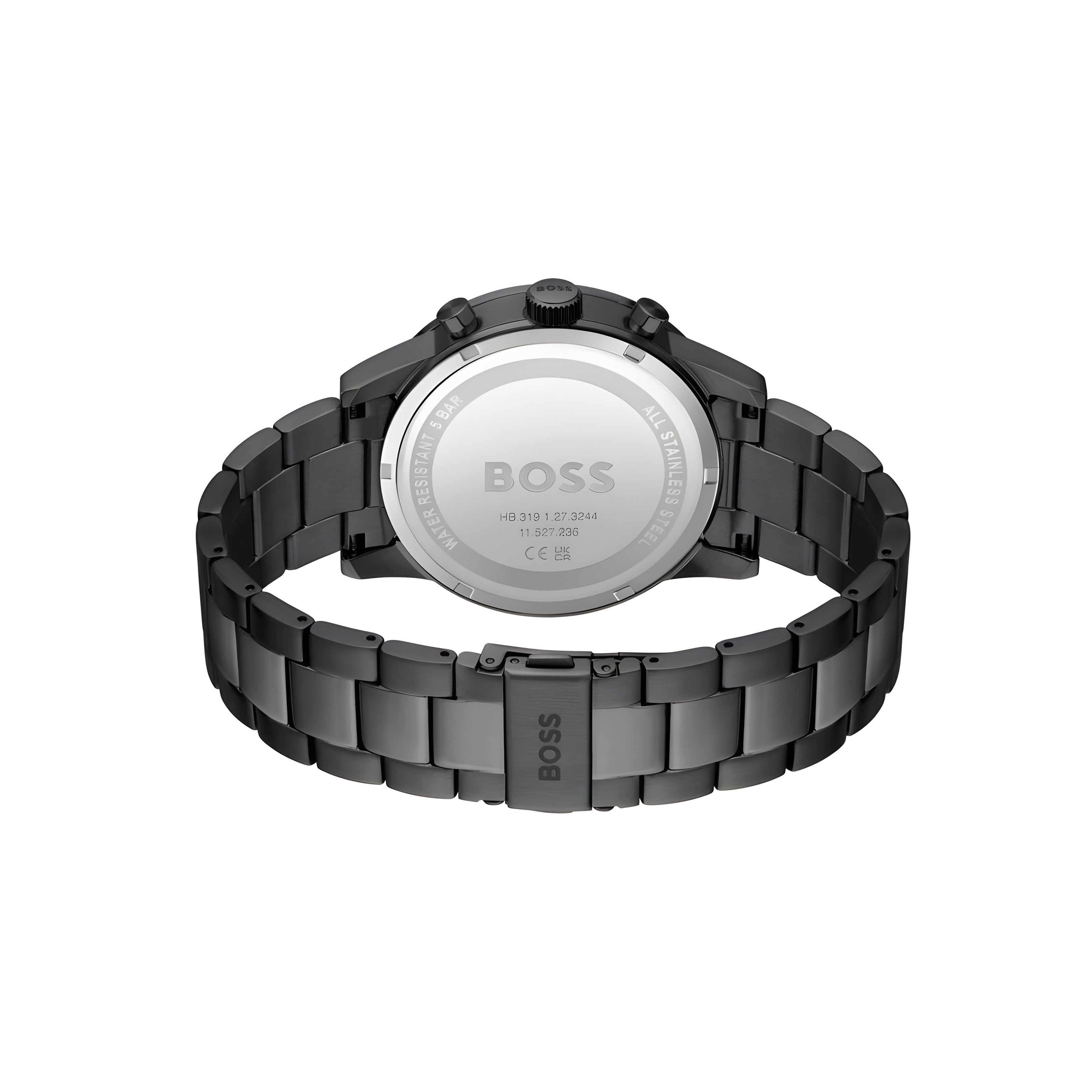 Ceas elegant Hugo Boss gri din oțel inoxidabil