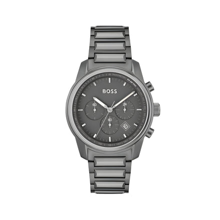 Hugo Boss Grey Stainless Steel Dress Watch