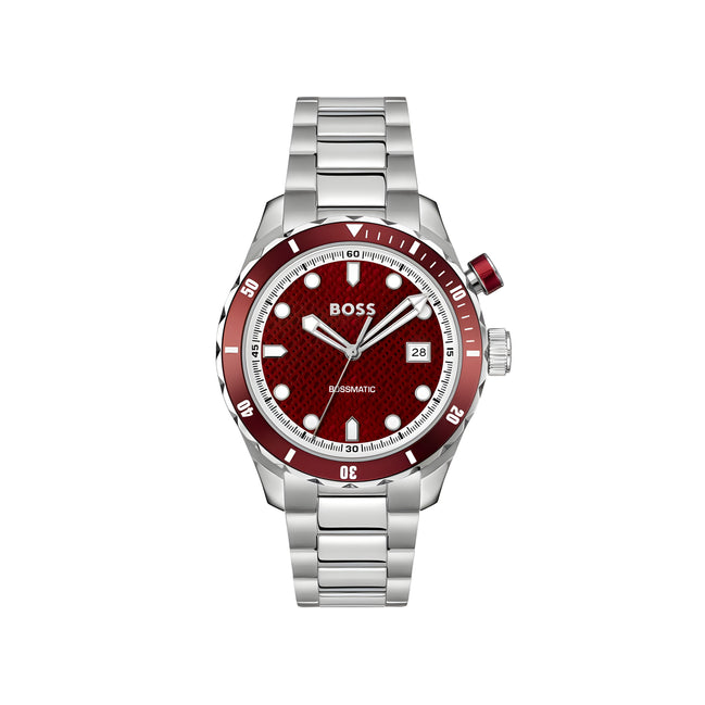 Hugo Boss Grey Stainless Steel Dress Watch