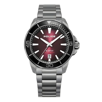 Police Grey Stainless Steel Dress Watch