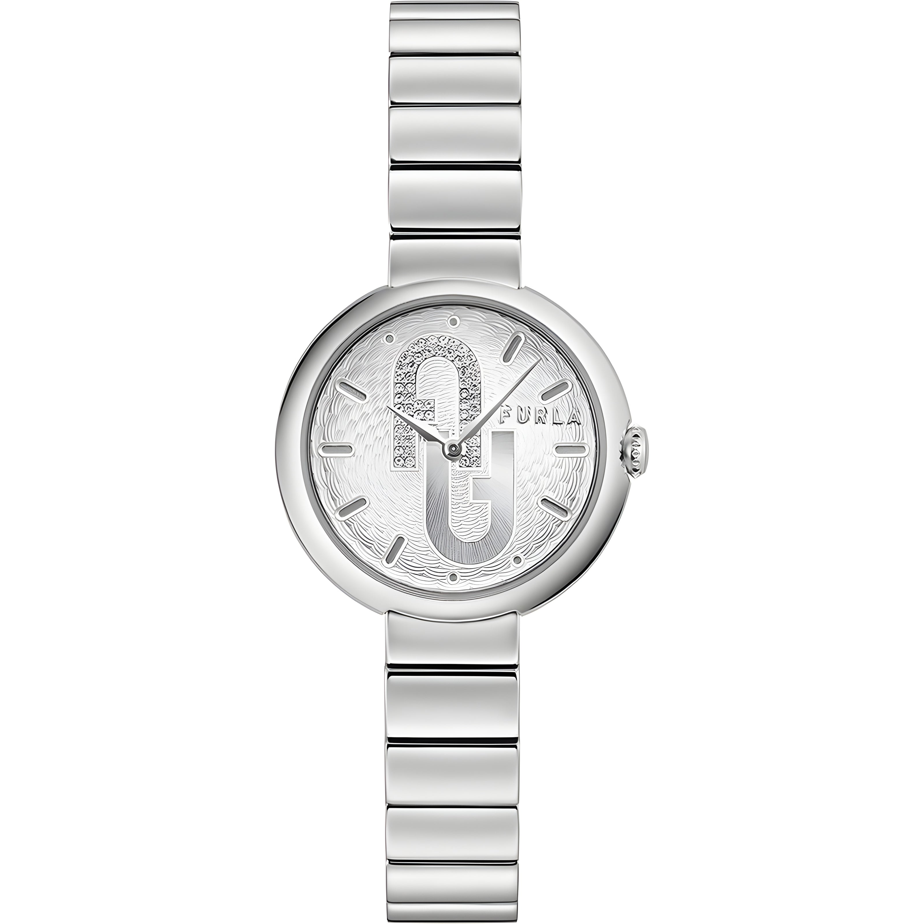 Ceas elegant Furla din oțel inoxidabil gri